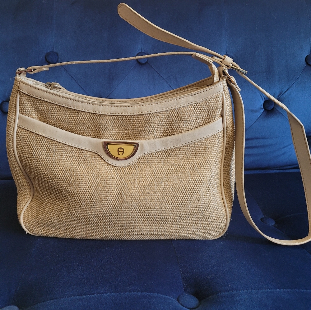 Etienne Aigner straw purse vintage